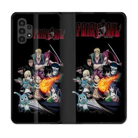 Housse Cuir Portefeuille pour Samsung Galaxy A13 4G Manga Fairy Tail Logo Team