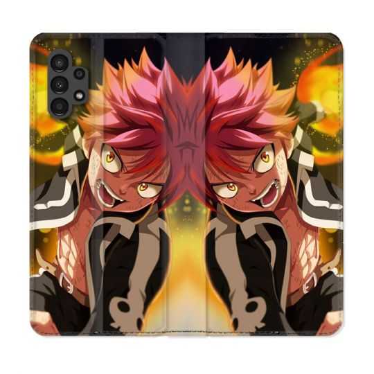 Housse Cuir Portefeuille pour Samsung Galaxy A13 4G Manga Fairy Tail Natsu