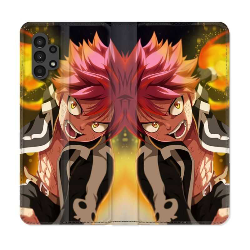 Housse Cuir Portefeuille pour Samsung Galaxy A13 4G Manga Fairy Tail Natsu