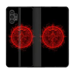 Housse Cuir Portefeuille pour Samsung Galaxy A13 4G Manga Fullmetal Alchemist Logo