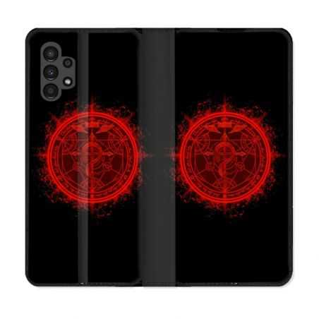 Housse Cuir Portefeuille pour Samsung Galaxy A13 4G Manga Fullmetal Alchemist Logo