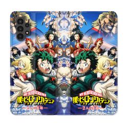 Housse Cuir Portefeuille pour Samsung Galaxy A13 4G Manga My Hero Academia Affiche