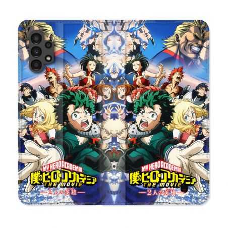 Housse Cuir Portefeuille pour Samsung Galaxy A13 4G Manga My Hero Academia Affiche