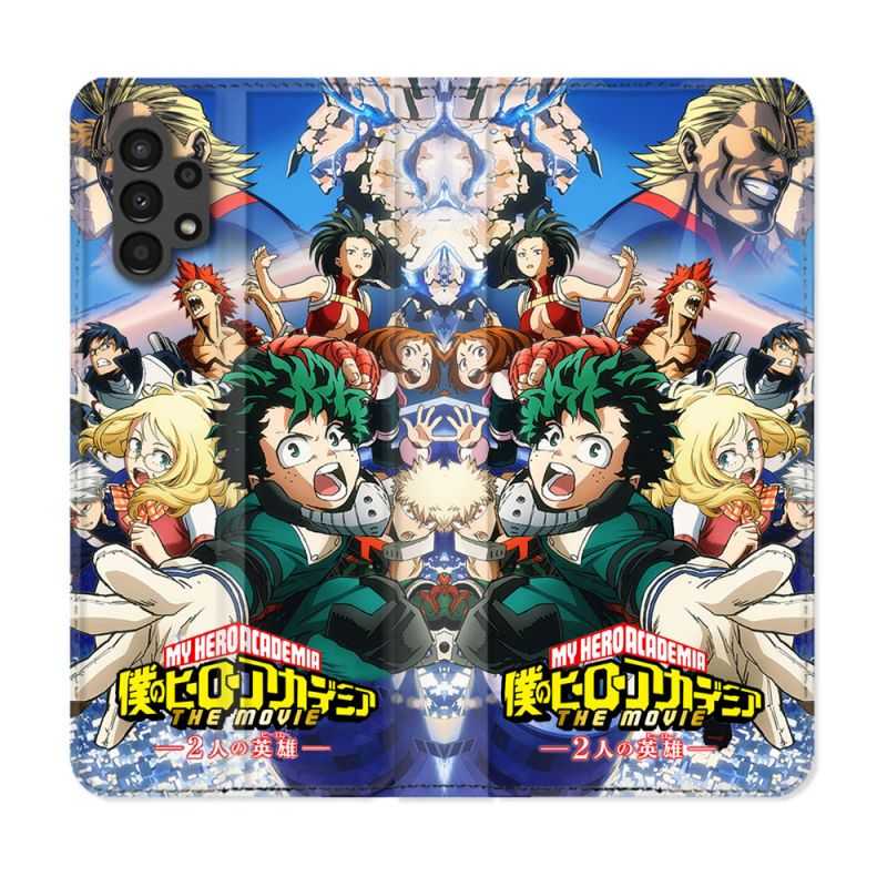 Housse Cuir Portefeuille pour Samsung Galaxy A13 4G Manga My Hero Academia Affiche