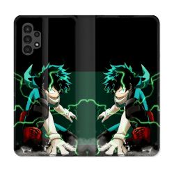 Housse Cuir Portefeuille pour Samsung Galaxy A13 4G Manga My Hero Academia Deku