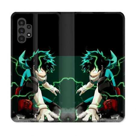 Housse Cuir Portefeuille pour Samsung Galaxy A13 4G Manga My Hero Academia Deku