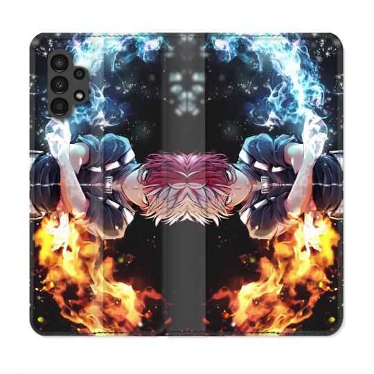 Housse Cuir Portefeuille pour Samsung Galaxy A13 4G Manga My Hero Academia Shoto