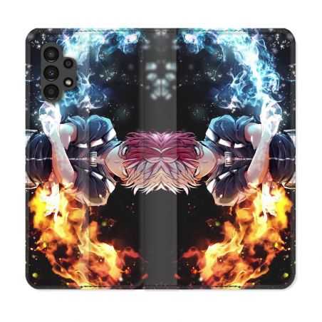 Housse Cuir Portefeuille pour Samsung Galaxy A13 4G Manga My Hero Academia Shoto