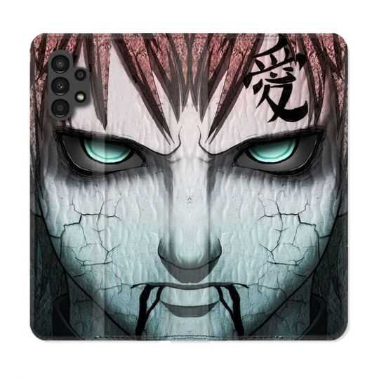 Housse Cuir Portefeuille pour Samsung Galaxy A13 4G Manga Naruto Gaara