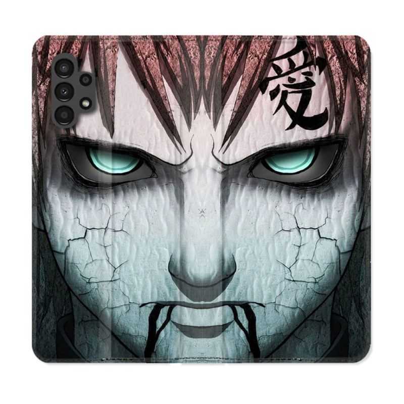Housse Cuir Portefeuille pour Samsung Galaxy A13 4G Manga Naruto Gaara