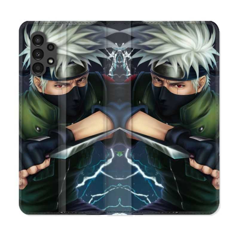Housse Cuir Portefeuille pour Samsung Galaxy A13 4G Manga Naruto Kakashi