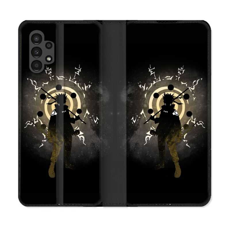 Housse Cuir Portefeuille pour Samsung Galaxy A13 4G Manga Naruto Sage