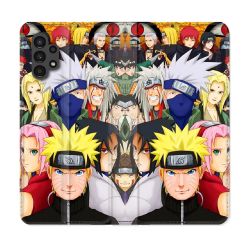 Housse Cuir Portefeuille pour Samsung Galaxy A13 4G Manga Naruto Team