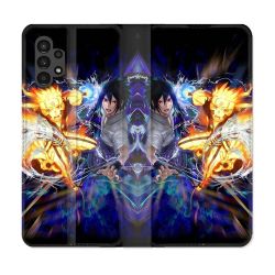 Housse Cuir Portefeuille pour Samsung Galaxy A13 4G Manga Naruto VS