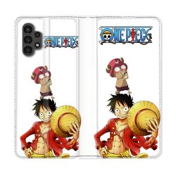 Housse Cuir Portefeuille pour Samsung Galaxy A13 4G Manga One Piece Chopper