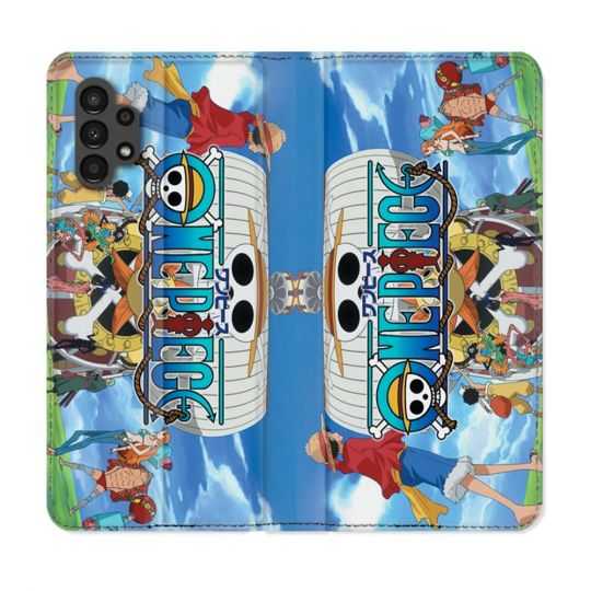 Housse Cuir Portefeuille pour Samsung Galaxy A13 4G Manga One Piece Sunny