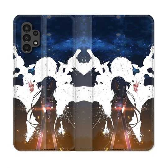 Housse Cuir Portefeuille pour Samsung Galaxy A13 4G Manga SAO sword Art Online Asuna
