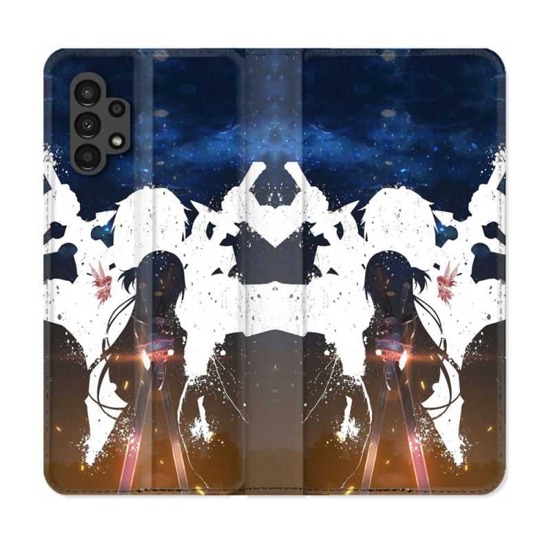 Housse Cuir Portefeuille pour Samsung Galaxy A13 4G Manga SAO sword Art Online Asuna