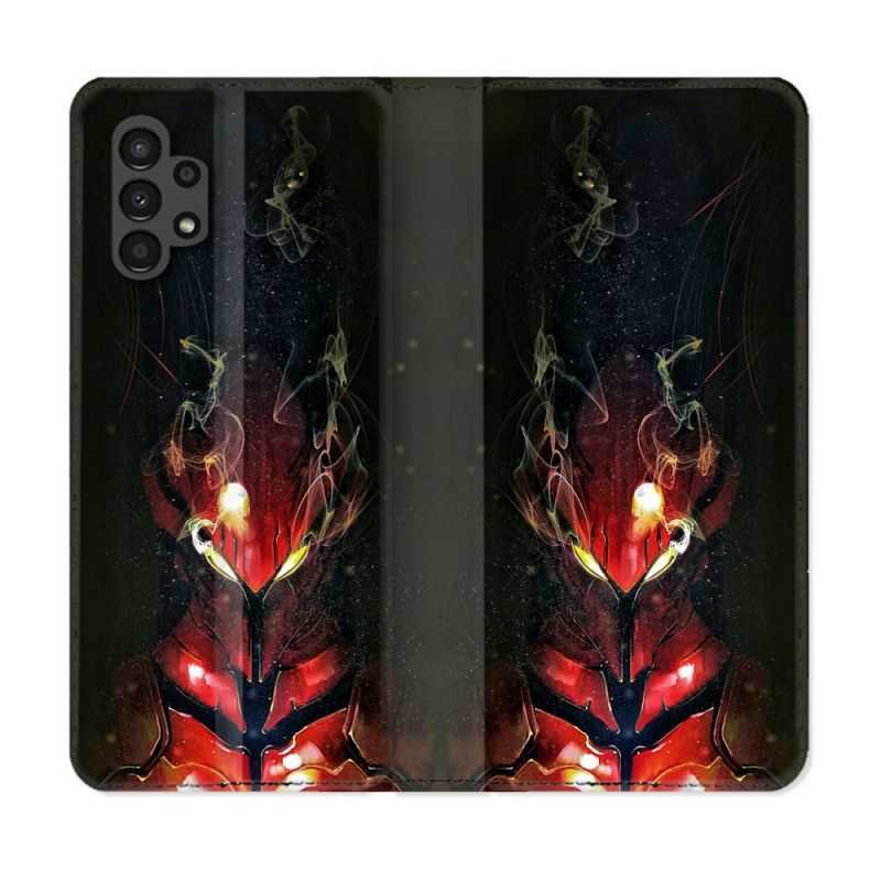 Housse Cuir Portefeuille pour Samsung Galaxy A13 4G Manga Solo Leveling Igris