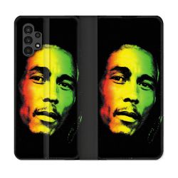 Housse Cuir Portefeuille pour Samsung Galaxy A13 4G Musique Bob Marley 2