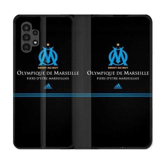 Housse Cuir Portefeuille pour Samsung Galaxy A13 4G Olympique Marseille OM Fier etre Marseillais