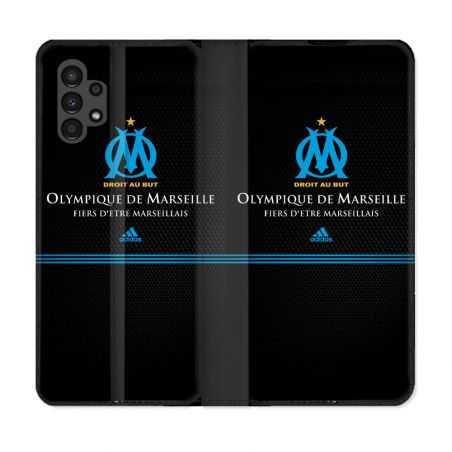 Housse Cuir Portefeuille pour Samsung Galaxy A13 4G Olympique Marseille OM Fier etre Marseillais