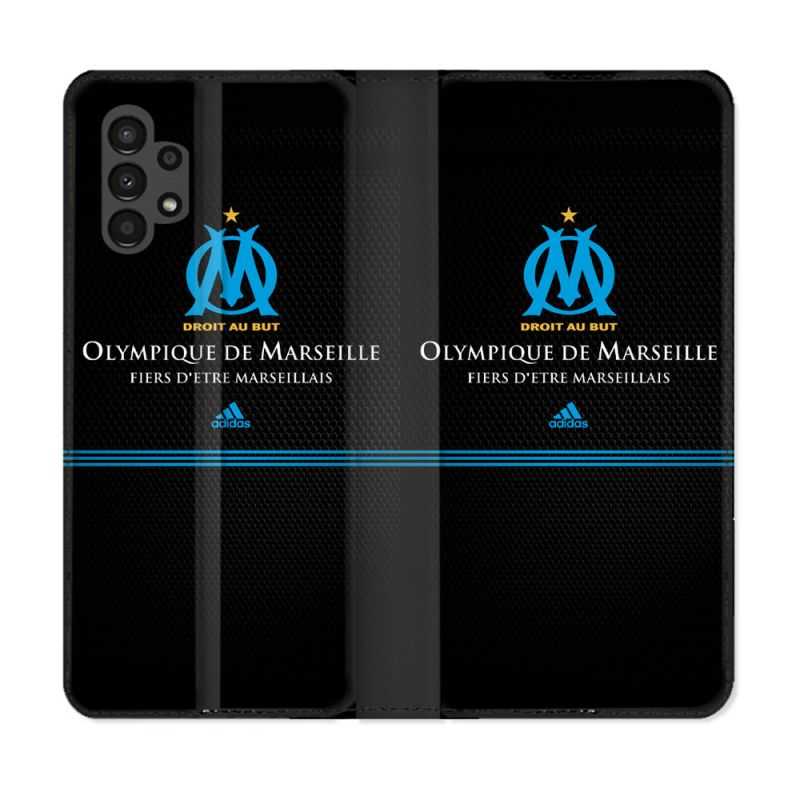 Housse Cuir Portefeuille pour Samsung Galaxy A13 4G Olympique Marseille OM Fier etre Marseillais