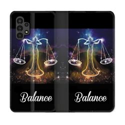 Housse Cuir Portefeuille pour Samsung Galaxy A13 4G Signe Zodiaque 2 Balance
