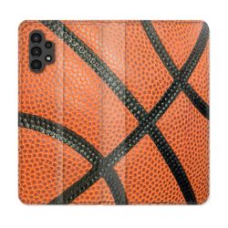 Housse Cuir Portefeuille pour Samsung Galaxy A13 4G Sport Ballon Basket