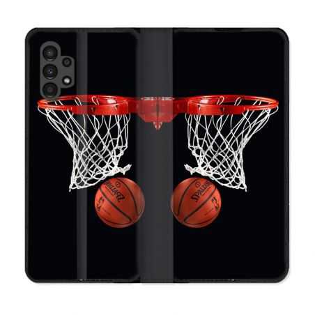 Housse Cuir Portefeuille pour Samsung Galaxy A13 4G Sport Basket Panier