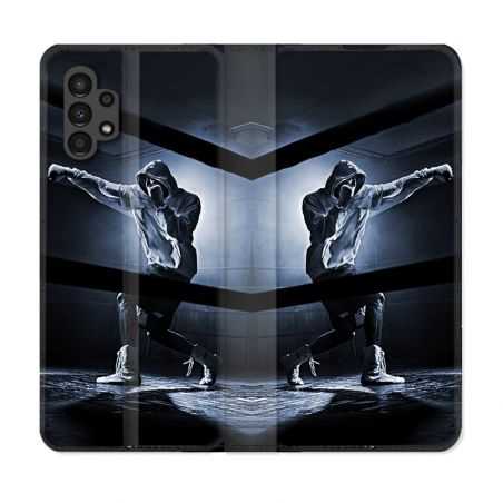 Housse Cuir Portefeuille pour Samsung Galaxy A13 4G Sport Boxe Poing
