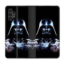Housse Cuir Portefeuille pour Samsung Galaxy A13 4G Star Wars - Dark Vador Noir
