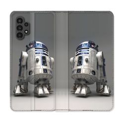 Housse Cuir Portefeuille pour Samsung Galaxy A13 4G Star Wars - R2D2