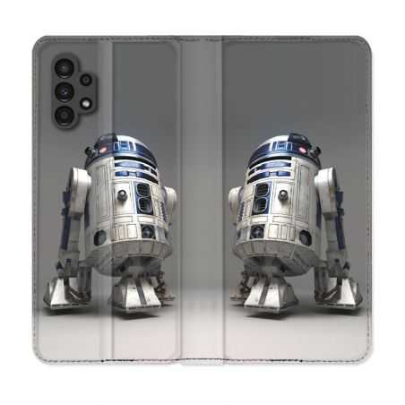 Housse Cuir Portefeuille pour Samsung Galaxy A13 4G Star Wars - R2D2