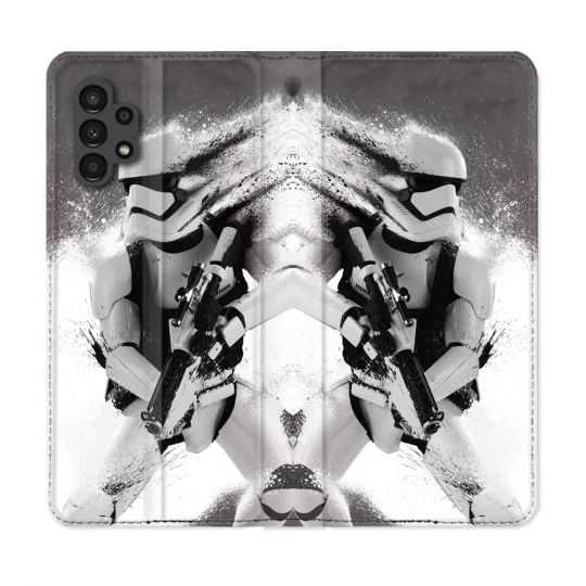 Housse Cuir Portefeuille pour Samsung Galaxy A13 4G Star Wars - Trooper