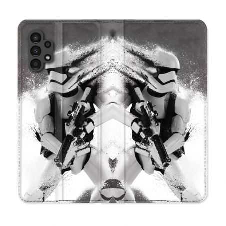 Housse Cuir Portefeuille pour Samsung Galaxy A13 4G Star Wars - Trooper
