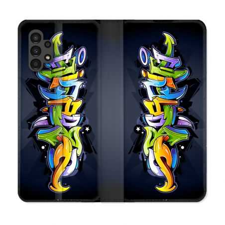 Housse Cuir Portefeuille pour Samsung Galaxy A13 4G Street Art Graffiti
