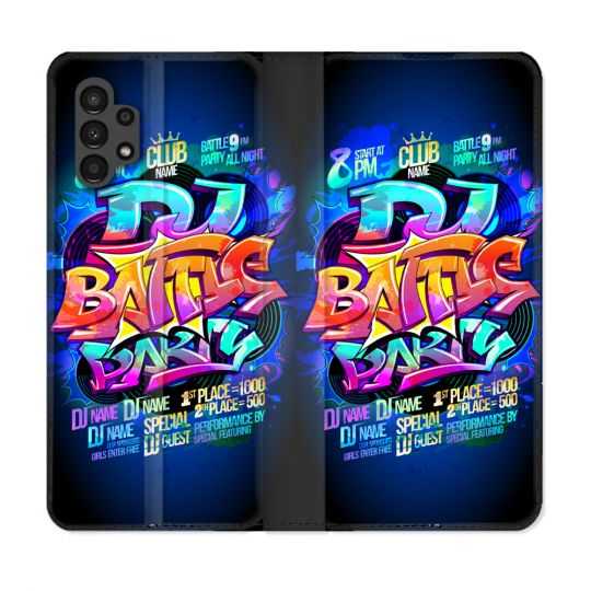 Housse Cuir Portefeuille pour Samsung Galaxy A13 4G Street Art Rap