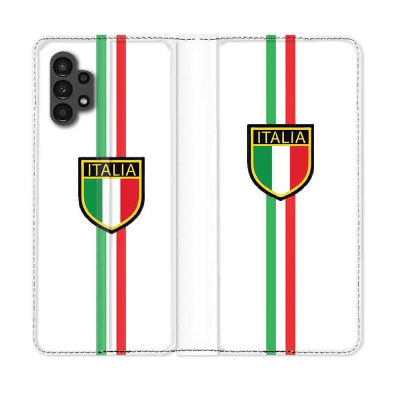 Housse Cuir Portefeuille pour Samsung Galaxy A13 4G Voyage Italie 3 Blanc