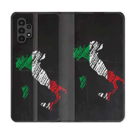 Housse Cuir Portefeuille pour Samsung Galaxy A13 4G Voyage Italie Botte