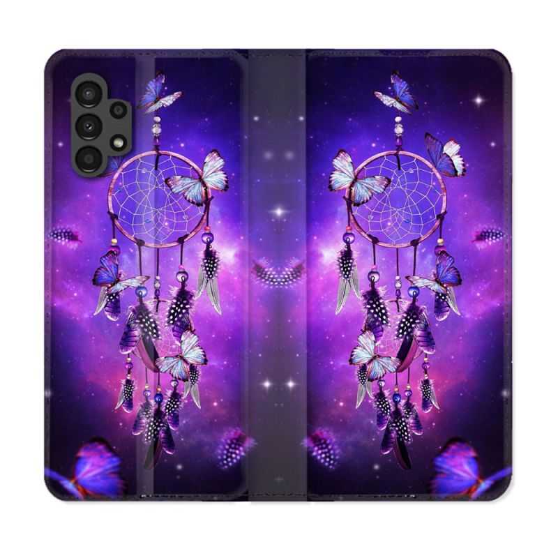 Housse Cuir Portefeuille pour Samsung Galaxy A13 4G Zen Attrape Reve Papillon