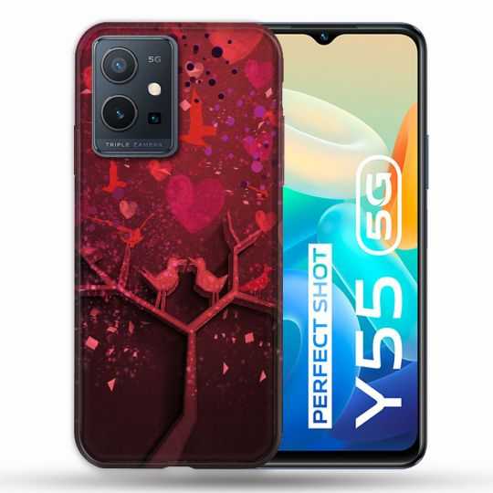 Coque Pour Vivo Y55 5G Amour Arbre