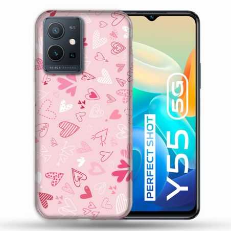 Coque Pour Vivo Y55 5G Amour Ptis Coeurs