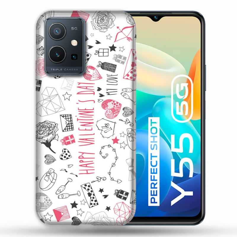 Coque Pour Vivo Y55 5G Amour Valentines