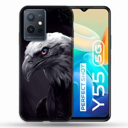Coque Pour Vivo Y55 5G Animal Aigle Royal Noir