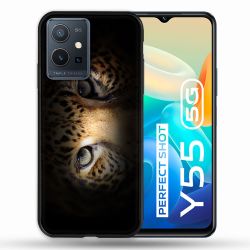 Coque Pour Vivo Y55 5G Animal Leopard Yeux