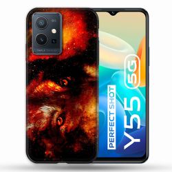 Coque Pour Vivo Y55 5G Animal Loup Espace