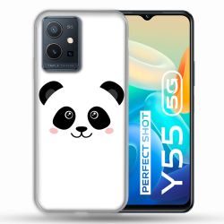 Coque Pour Vivo Y55 5G Animal Panda Blanc