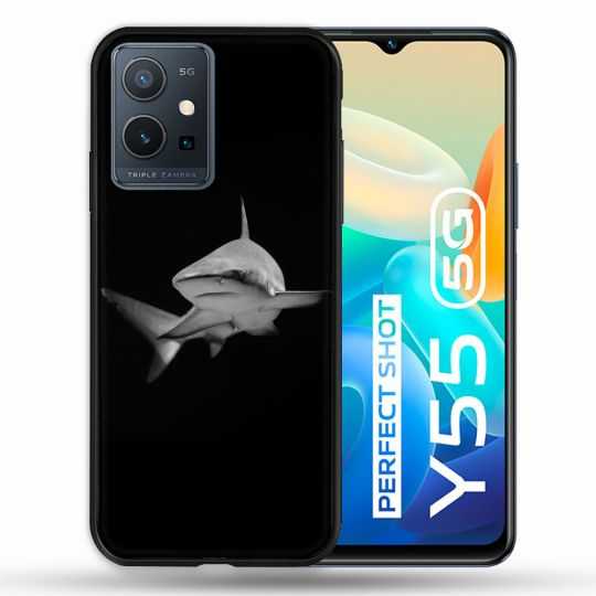 Coque Pour Vivo Y55 5G Animal Requin Sombre