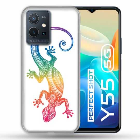 Coque Pour Vivo Y55 5G Animal Salamandre Color